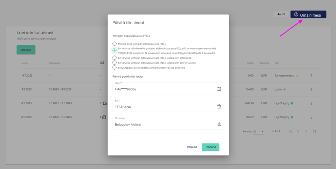 flovi tietojen päivitys